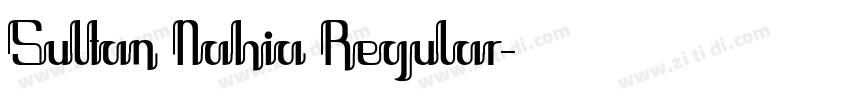 Sultan Nahia Regular字体转换